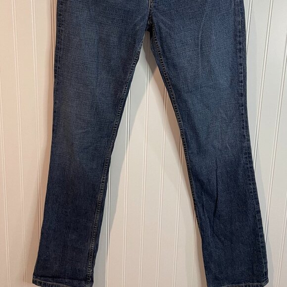 Allen B. Womens Denim Jeans Sz 29 Straight Leg Medium Wash Cotton Blend Stretch - Picture 3 of 15